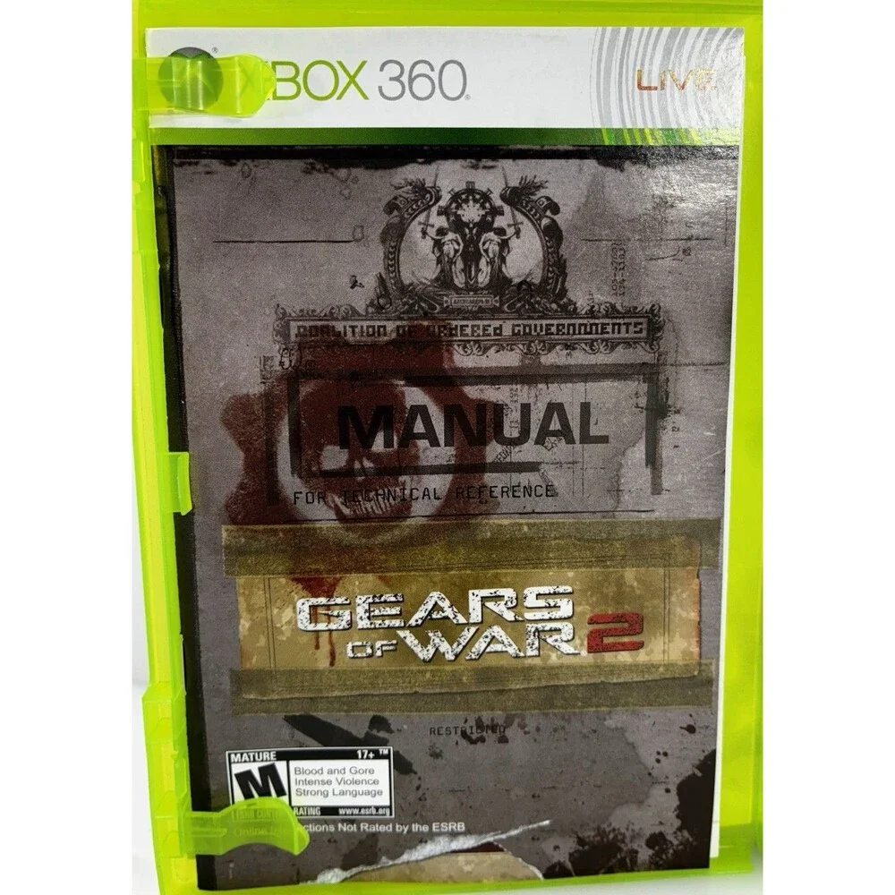 Gears of War 2 Xbox 360 Epic Games 2008 Complete with Manual & Map Pack Tested